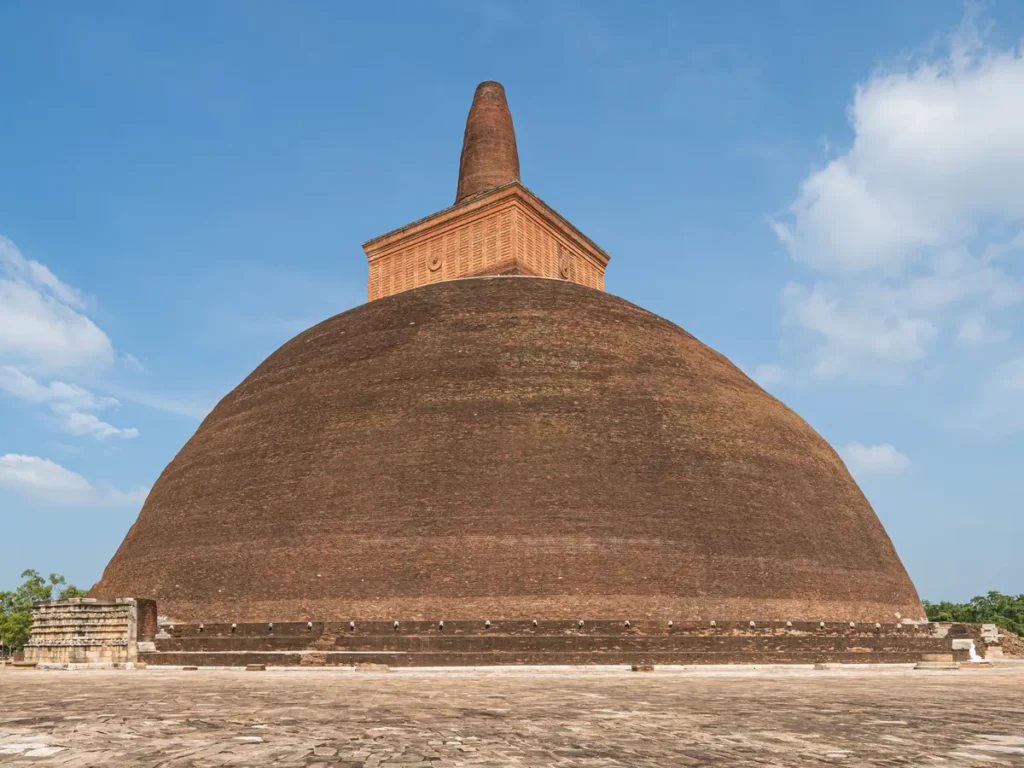 Abhayagiri Stupa in Anuradhapura, one of the largest ancient Buddhist monasteries in Sri Lanka