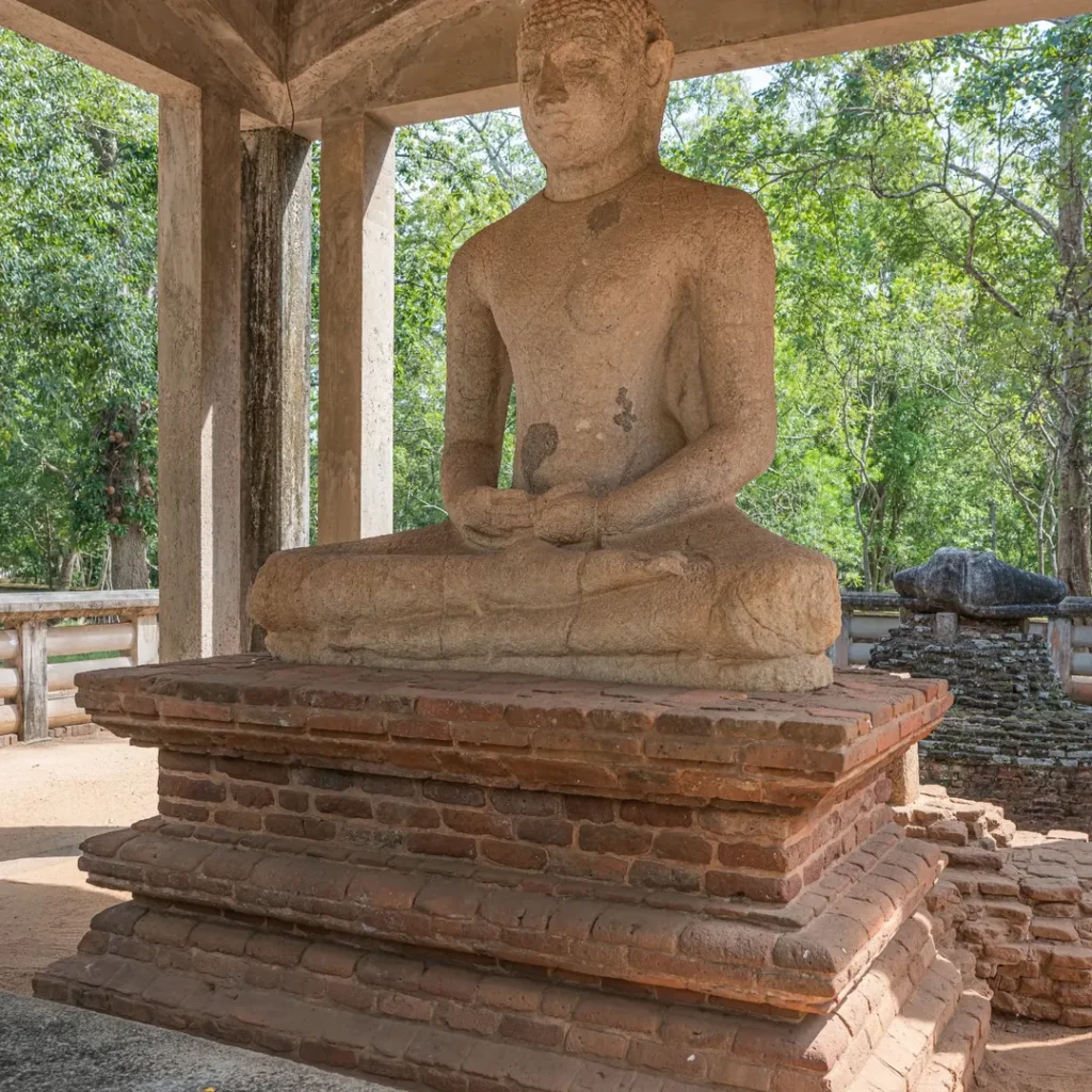 Samadhi Buddha statue in Anuradhapura, depicting the Buddha in deep meditation